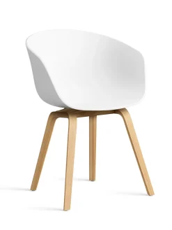 About a Chair AAC22 forsidepolstret, hvid skal fra Hay