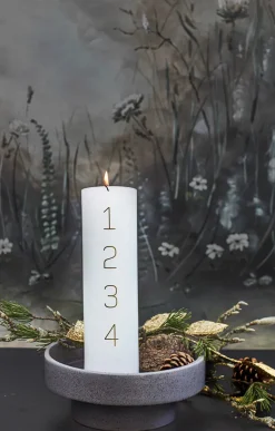 Adventslys, sorte tal fra Kunstindustrien