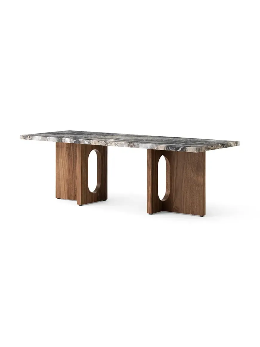 Androgyne Lounge Table, Calacatta Viola / Wood fra Audo Copenhagen