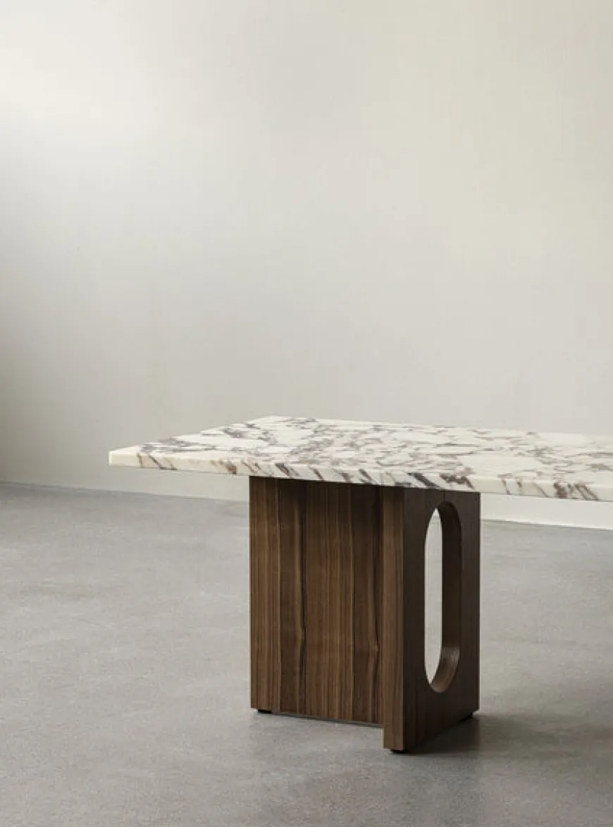 Androgyne Lounge Table, Calacatta Viola / Wood fra Audo Copenhagen