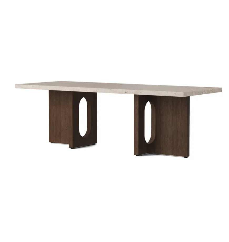 Androgyne Lounge Table, Calacatta Viola / Wood fra Audo Copenhagen