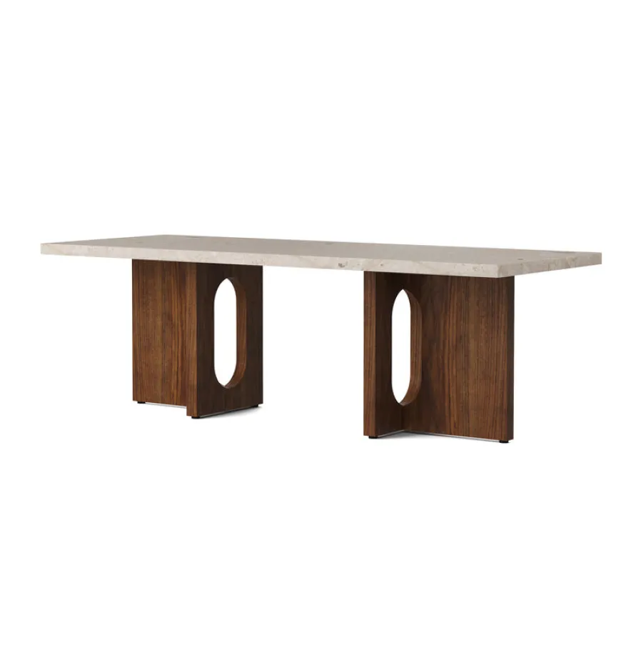 Androgyne Lounge Table, Calacatta Viola / Wood fra Audo Copenhagen
