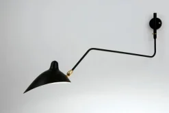Big Wall Lamp w/1 Curved Arm af Serge Mouille
