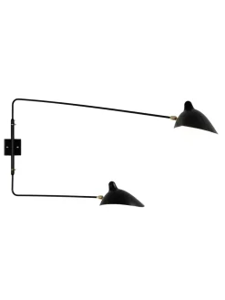 Big Wall Lamp w/2 Rotating Straight Arms af Serge Mouille