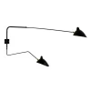 Big Wall Lamp w/2 Rotating Arms, 1 Straight, 1 Curved af Serge Mouille