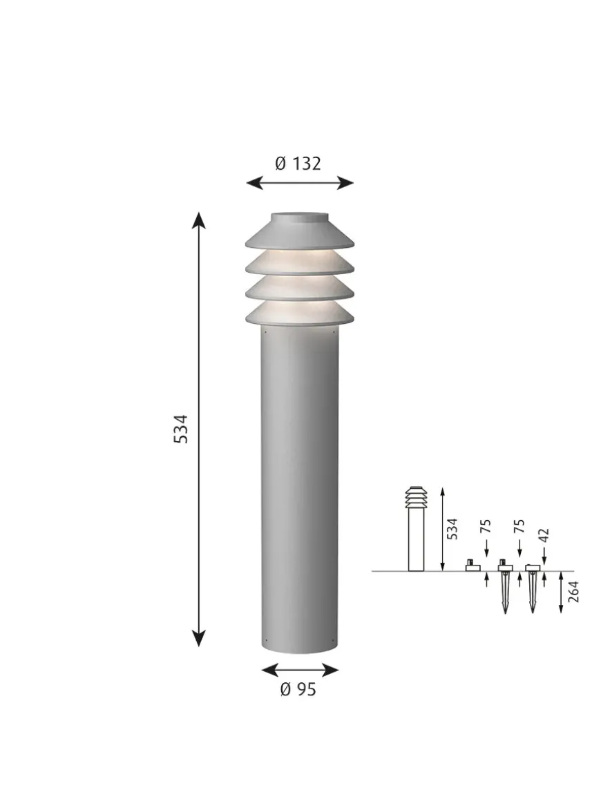 Bysted Garden Aluminium, Høj fra Louis Poulsen