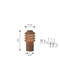 Bysted Garden Corten, Lav fra Louis Poulsen