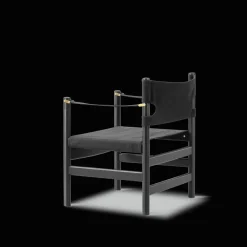 Canvas 21 stol, sortlakeret eg af Børge Mogensen