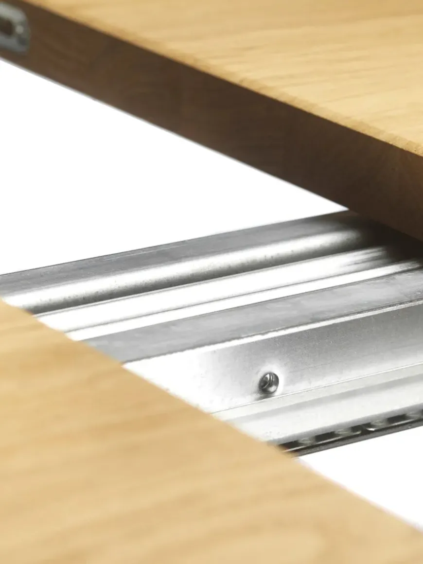 C63E Bjørk Spisebord inkl. 2 Tillægsplader, olieret eg fra FDB Møbler