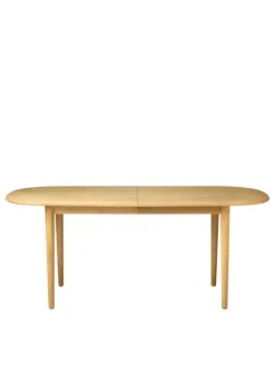 C63E Bjørk Spisebord inkl. 2 Tillægsplader, olieret eg fra FDB Møbler