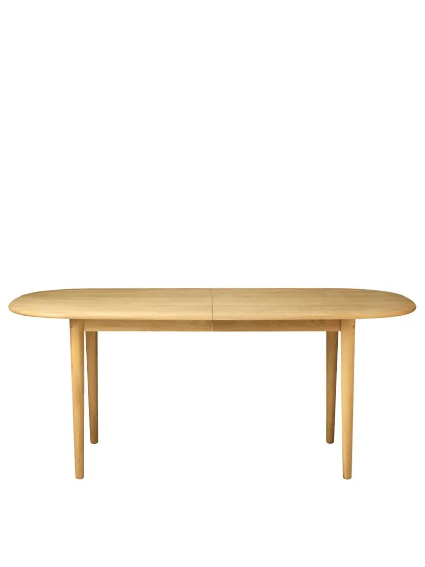 C63E Bjørk Spisebord inkl. 2 Tillægsplader, olieret eg fra FDB Møbler