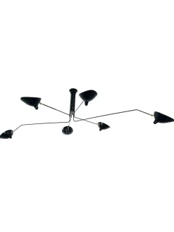 Ceiling Lamp w/6 Rotating Arms af Serge Mouille