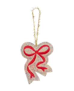 Christmas Kantha Bow Juleornament - Sløjfe fra Sissel Edelbo