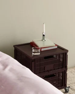 Colour Crate Large Square, Charcoal fra Hay