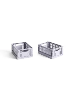 Colour Crate Mini 2 Stk., light grey fra Hay