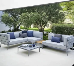 Conic 2 pers. Modulsofa, venstre inkl. hyndesæt fra Cane-line