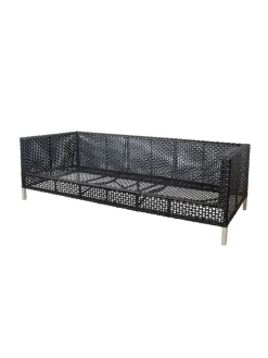 Connect 3 personers Sofa, black/antracite fra Cane-line