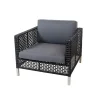 Connect Loungestol, black/antracite fra Cane-line