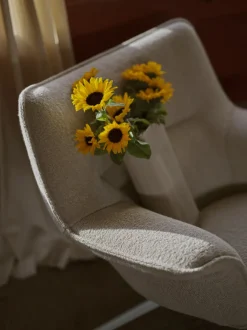 Doze Lounge Chair, Low Back, Refine Leather Cognac, Tube base fra Muuto