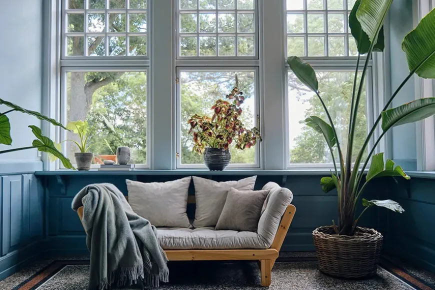 Drejø Plaid, camel fra Silkeborg Uldspinderi