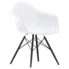 Eames Plastic Armchair DAW, sortlakeret ahorntræ fra Vitra
