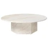 Epic Coffee Table Ø110 cm, travertine fra GUBI