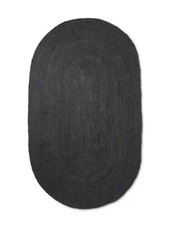 Eternal Oval Jute Rug - Black fra Ferm Living