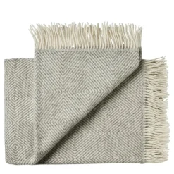 Fanø Plaid, birch sand fra Silkeborg Uldspinderi