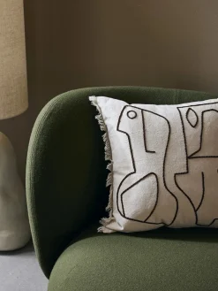 Figure Cushion, off-white/coffee fra Ferm Living