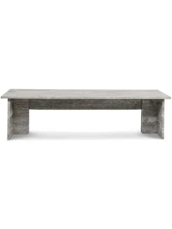 Fjer Sofabord 160 cm, travertin silver fra Wabi Sabi Nordic