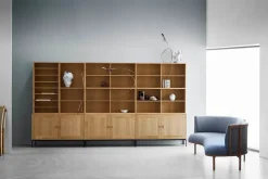 FK63 Reol med bakker, oprejst fra Carl Hansen & Søn