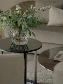 Florence sidebord Ø50, black marquina fra New Works