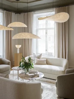 Florence sofabord Ø90, white viola fra New Works