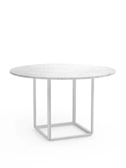 Florence spisebord Ø120, white carrera fra New Works