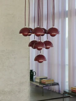 Flowerpot Chandelier VP10, 10 pendants reversed fra &Tradition