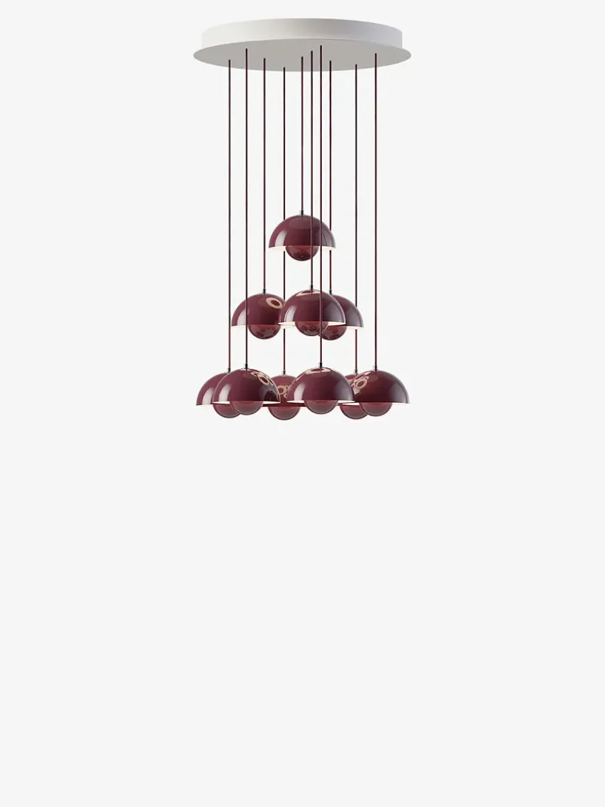 Flowerpot Chandelier VP10, 10 pendants fra &Tradition