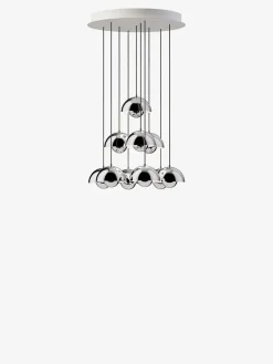 Flowerpot Chandelier VP10, 10 pendants fra &Tradition