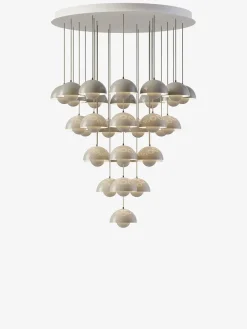 Flowerpot Chandelier VP10, 31 pendants fra &Tradition