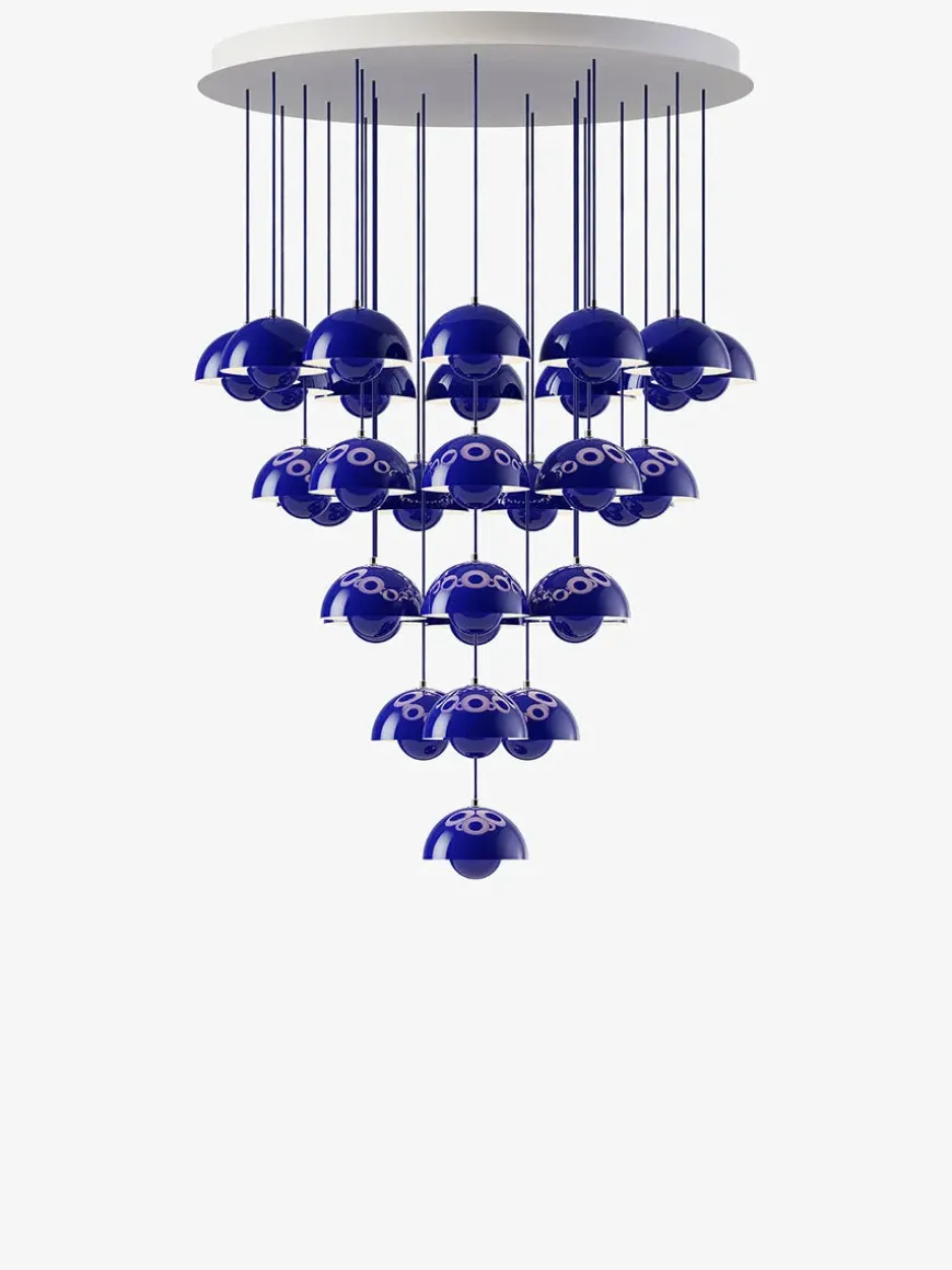 Flowerpot Chandelier VP10, 31 pendants fra &Tradition