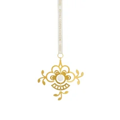 Forgyldt juleornament Blomst fra Royal Copenhagen