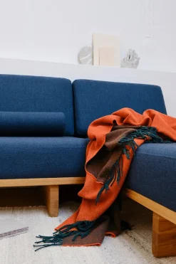 Franja Plaid, green/black fra Silkeborg Uldspinderi