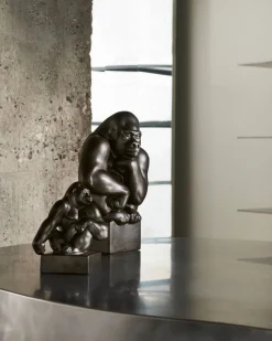 Gorilla figur grafit 20,5 cm fra Royal Copenhagen