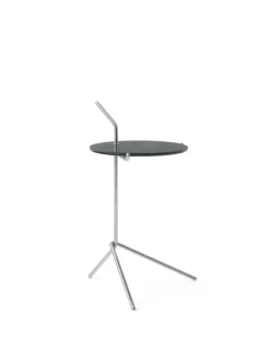 Halten SH9 Sidebord, polished steel & marble fra &Tradition