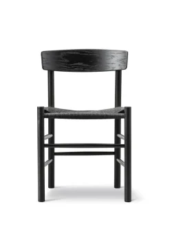 J39 Folkestolen, sortlakeret eg af Børge Mogensen