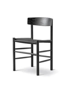 J39 Folkestolen, sortlakeret eg af Børge Mogensen