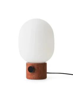 JWDA Table Lamp, red travertine stone fra Audo Copenhagen