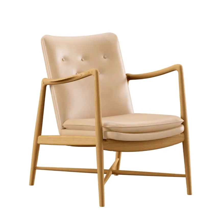 Kaminstolen, eg olie af Finn Juhl