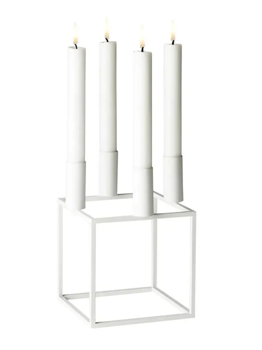 Kubus 4 Lysestage, bruneret kobber fra Audo Copenhagen