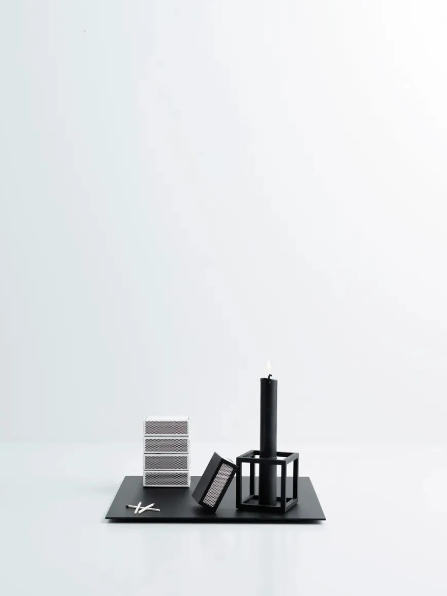 Kubus 1 Lysestage, hvid fra Audo Copenhagen