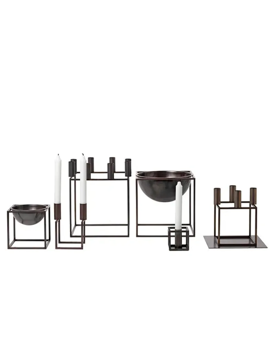 Kubus 4 Lysestage, olive fra Audo Copenhagen